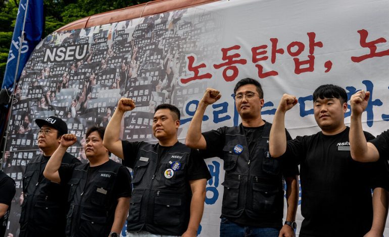 삼성 역사상 첫 파업